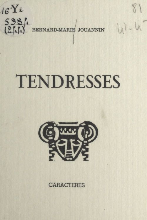 ebook cover of Tendresses, by Bernard-Marie Jouannin