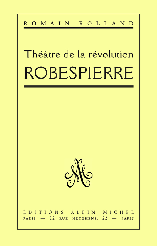 ebook cover of Robespierre, by Romain Rolland