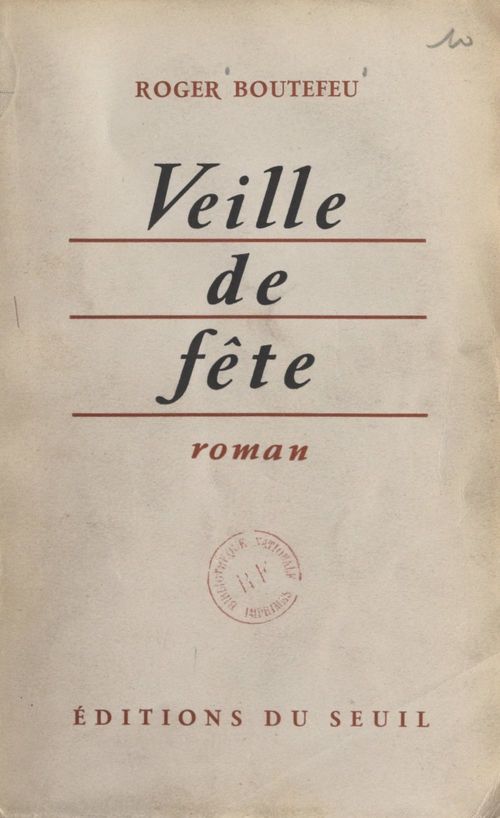 Couverture ebook de Veille de fête, de Roger Boutefeu