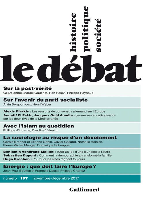 Couverture ebook de Le Débat N° 197 (Novembre-Décembre 2017), de Collectif, Pierre Nora