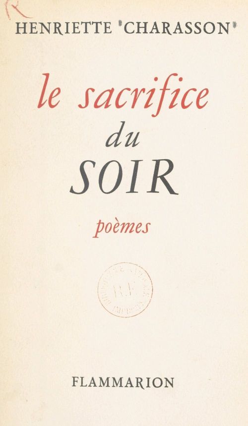 Couverture ebook de Le sacrifice du soir, de Henriette Charasson