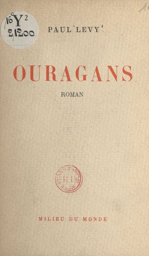 Couverture ebook de Ouragans, de Paul Levy