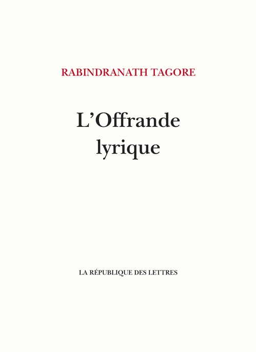 ebook cover of L'Offrande lyrique, by Rabindranath Tagore