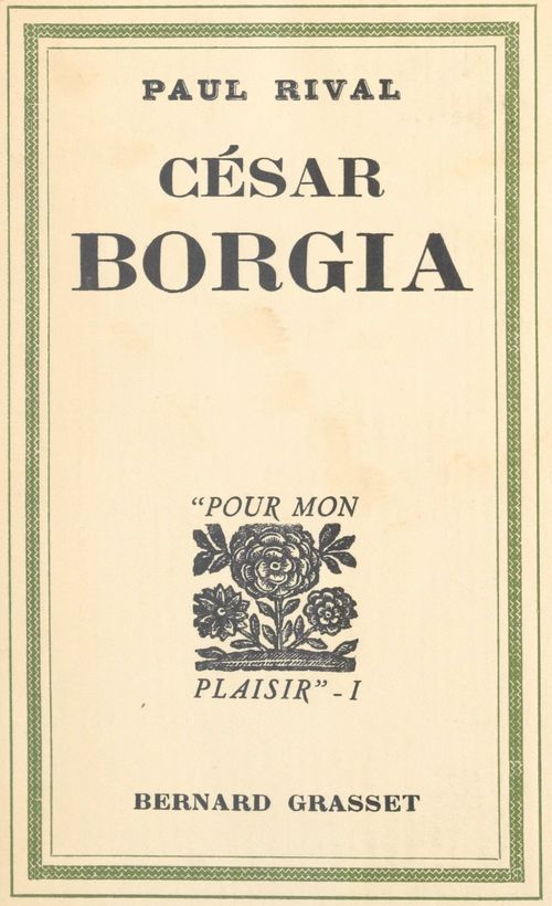 ebook cover of César Borgia, by Paul Rival