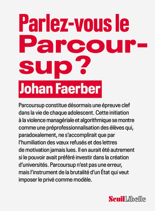 ebook cover of Parlez-vous le parcoursup ?, by Johan Faerber