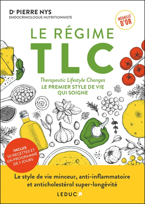Couverture ebook de TLC : Le nouveau régime holistique anticholestérol et anti-inflammatoire, de Dr Pierre Nys