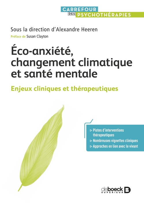 Couverture ebook de Eco-anxiété, changement climatique et santé mentale, de Alexandre Heeren