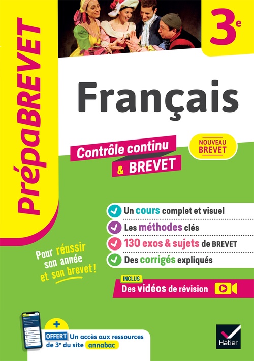 Couverture ebook de Prépabrevet - Français 3e - Brevet 2027, de Christine Formond, Louise Taquechel