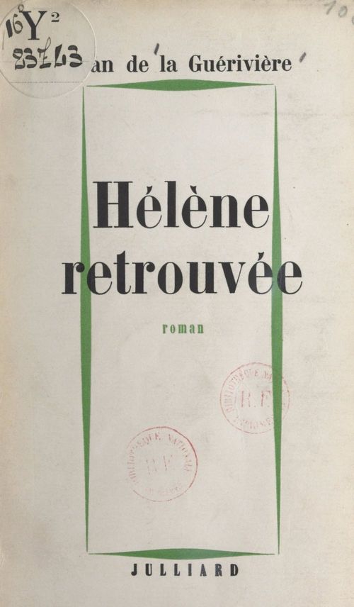 Couverture ebook de Hélène retrouvée, de Jean de La guérivière