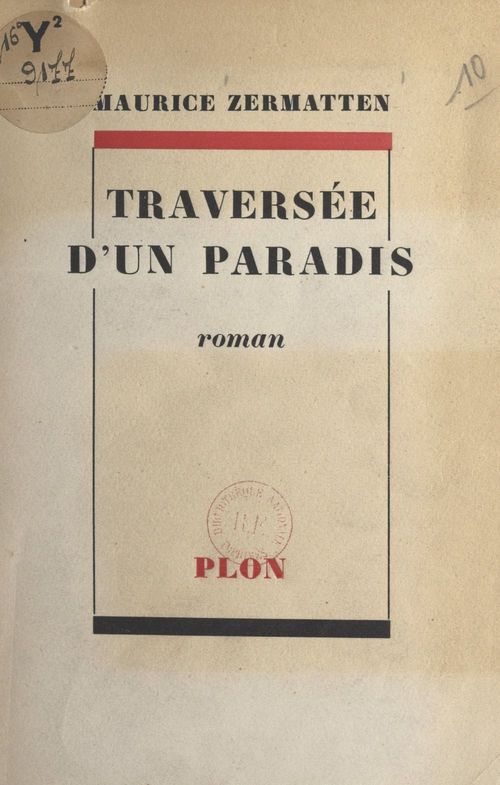 Couverture ebook de Traversée d'un paradis, de Maurice Zermatten