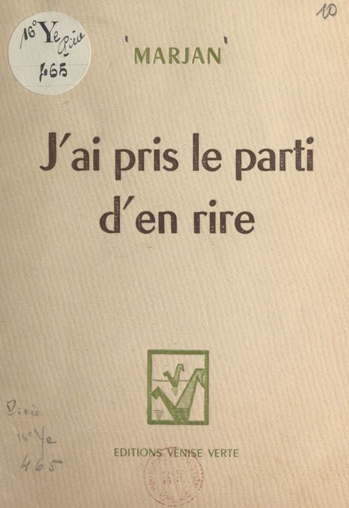 Couverture ebook de J'ai pris le parti d'en rire, de Marjan