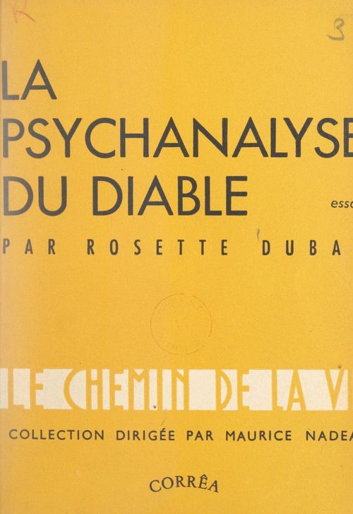 Couverture ebook de La psychanalyse du diable, de Rosette Dubal