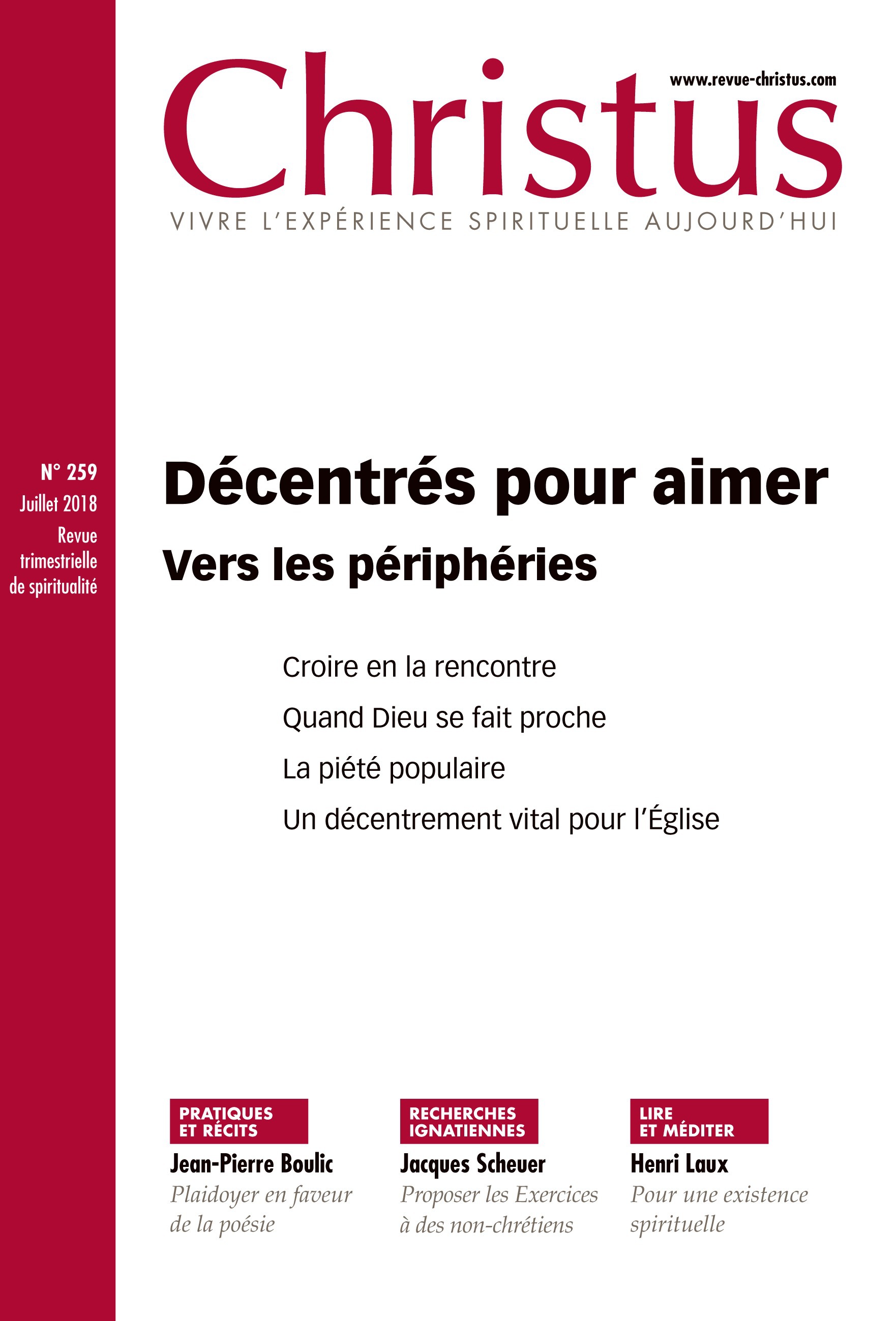 Couverture ebook de Christus - Décentrés pour aimer, de Revue Christus
