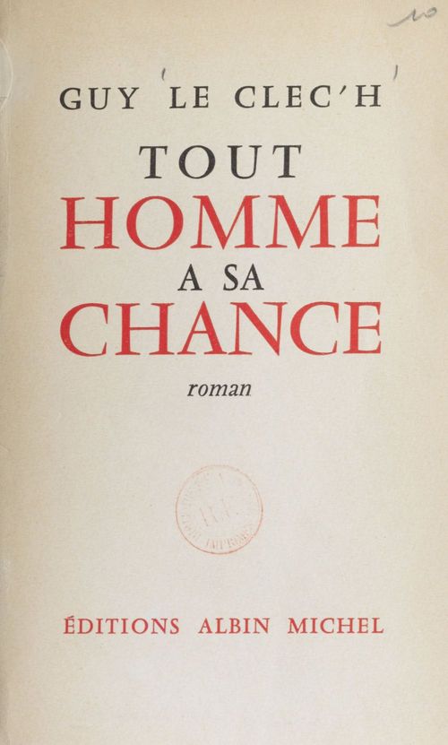 ebook cover of Tout homme a sa chance, by Guy Le Clec'H