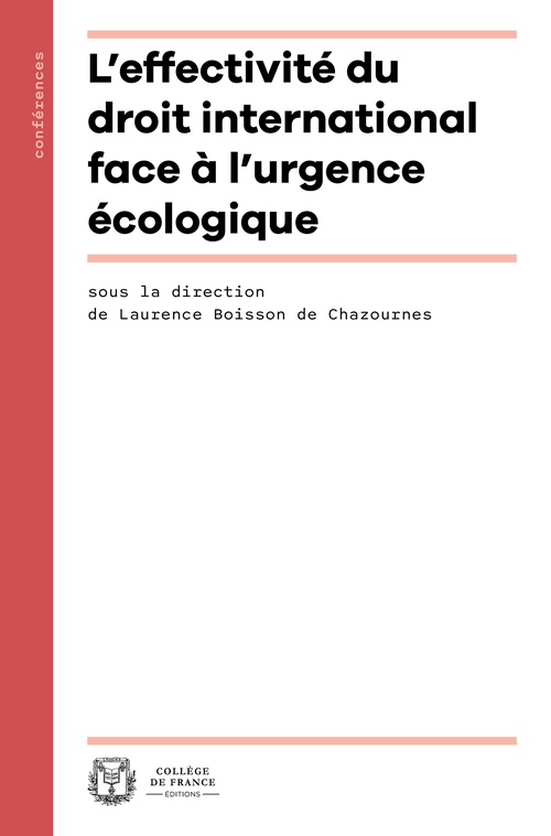 Couverture ebook de L´effectivité du droit international face à l´urgence écologique, de