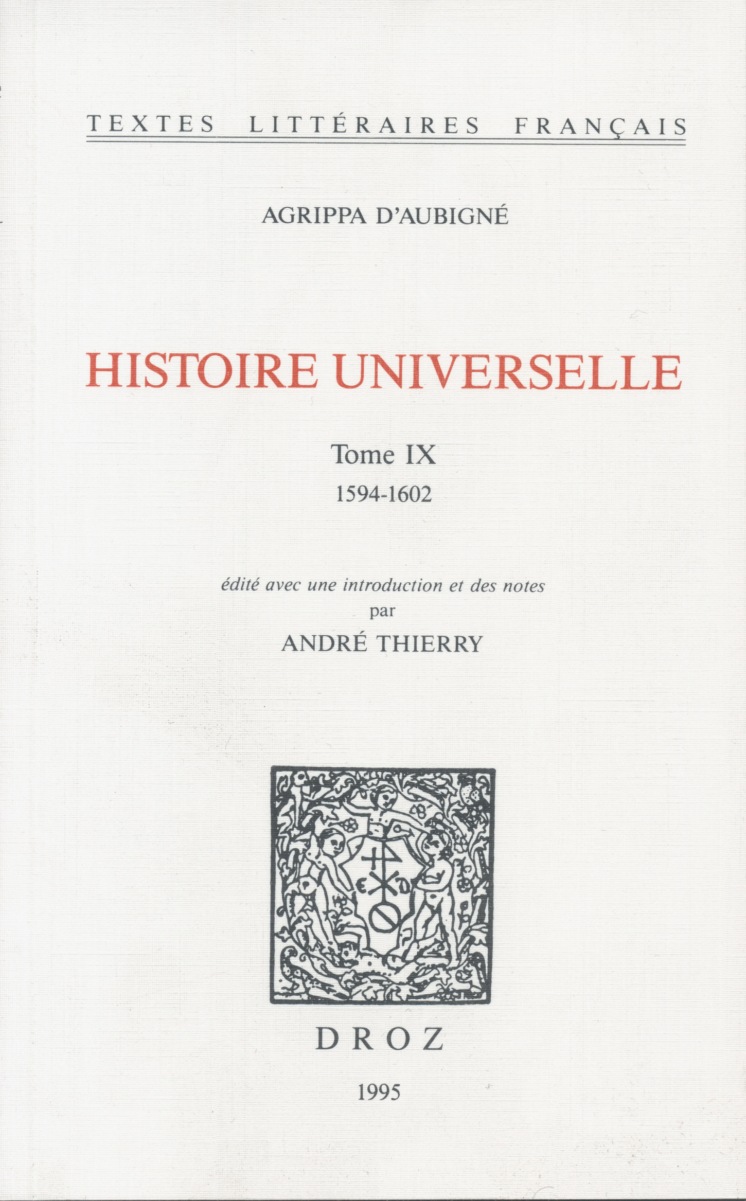 Couverture ebook de Histoire universelle, de Aubigne T A D.