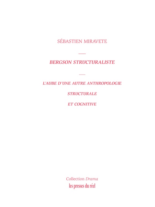 ebook cover of Bergson structuraliste, by Sébastien Miravete