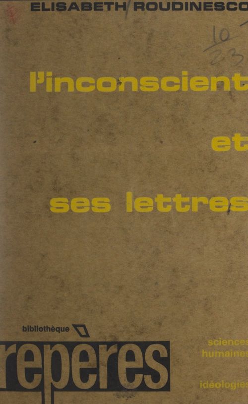 Couverture ebook de L'inconscient et ses lettres, de Elisabeth Roudinesco