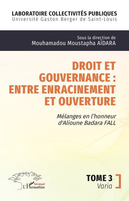 ebook cover of Droit et gouvernance : Entre enracinement et ouverture, by Mouhamadou Moustapha Aidara