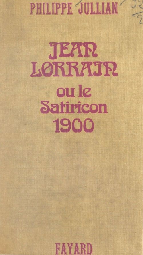 ebook cover of Jean Lorrain, by Philippe Jullian