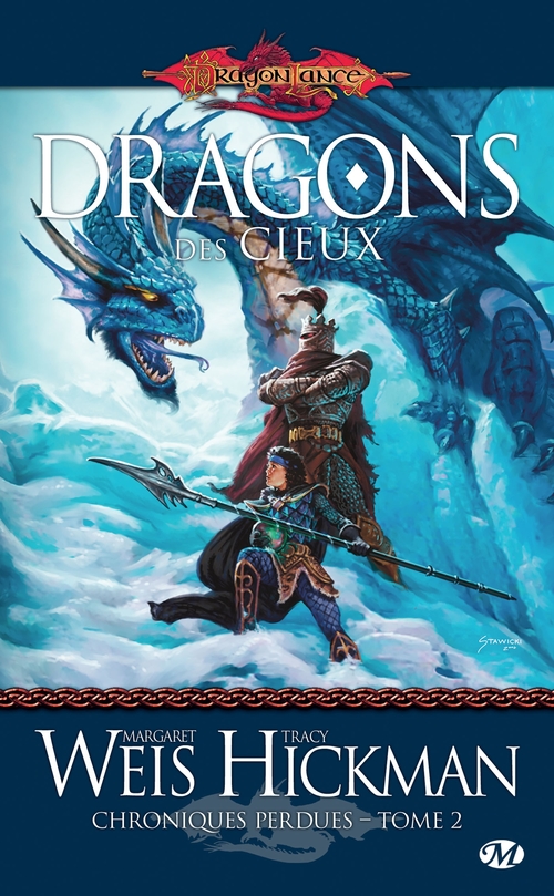 ebook cover of Chroniques perdues, T2 : Dragons des cieux, by Tracy Hickman, Margaret Weis