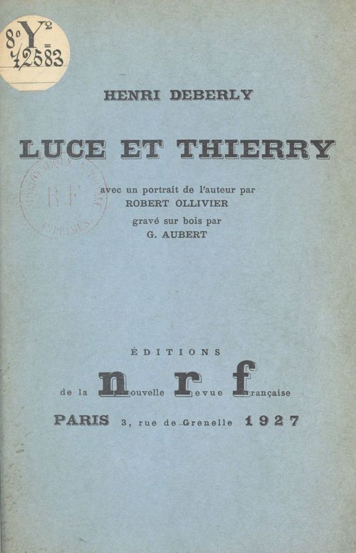 ebook cover of Luce et Thierry, by Henri Deberly