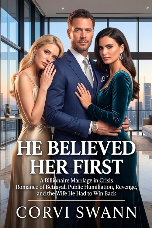 Couverture ebook de He Believed Her First, de Corvi Swann