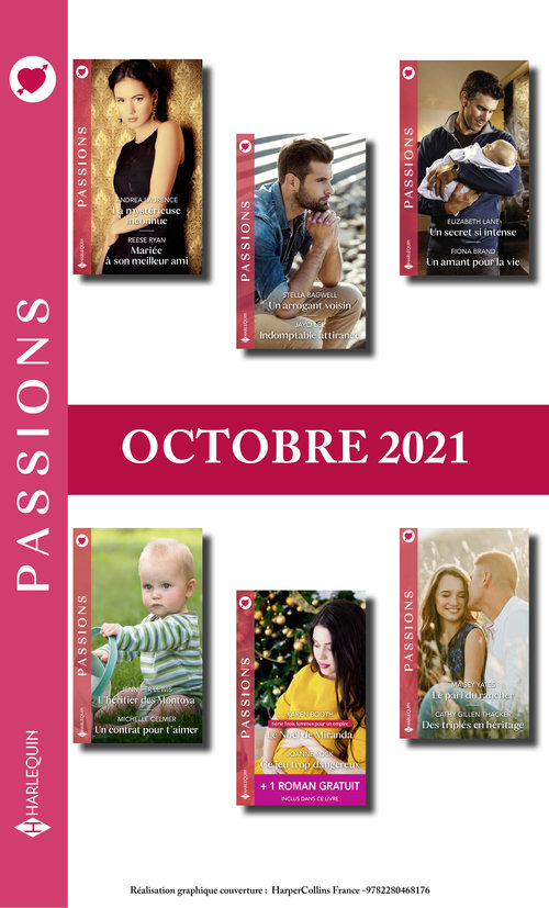 Couverture ebook de Pack mensuel Passions : 12 romans + 1 gratuit (Octobre 2021), de Collectif
