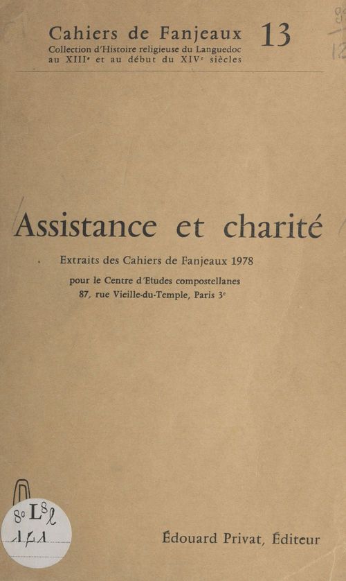 Couverture ebook de Fonds des XVIIe-XVIIIe siècles et sources de l'histoire hospitalière médiévale, XIIe-XIVe s., Languedoc, de De La Coste-Messeliere, Jugnot, Treuille