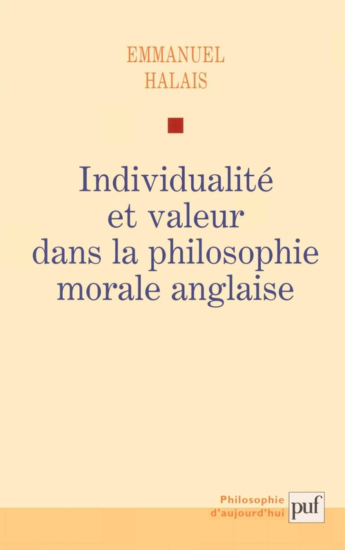 Couverture ebook de Individualité et valeur dans la philosophie morale anglaise, de Emmanuel Halais