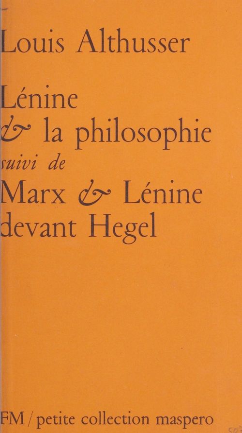 Couverture ebook de Lénine et la philosophie, de Louis Althusser