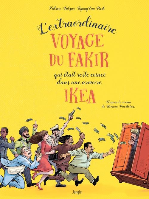 Couverture ebook de L'extraordinaire voyage du fakir qui était resté coincé dans une armoire Ikea, de Falzar, Zidrou
