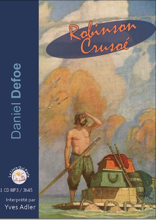 audiobook cover of Robinson Crusoé, by Daniel Defoe, Yves Adler