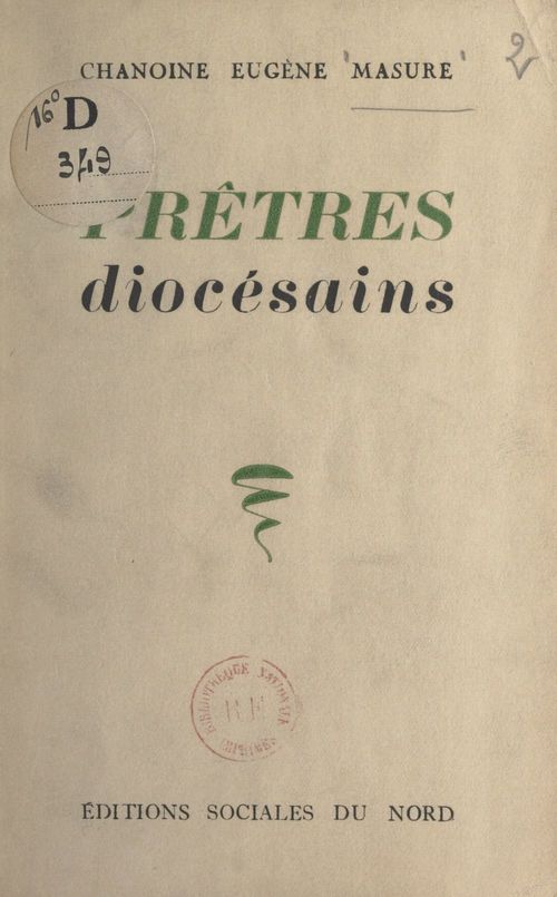 Couverture ebook de Prêtres diocésains, de Eugene Masure