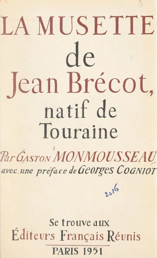 Couverture ebook de La musette de Jean Brécot, natif de Touraine, de Gaston Monmousseau