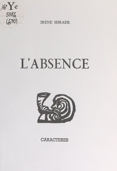 Couverture ebook de L'absence, de Irène Shraer