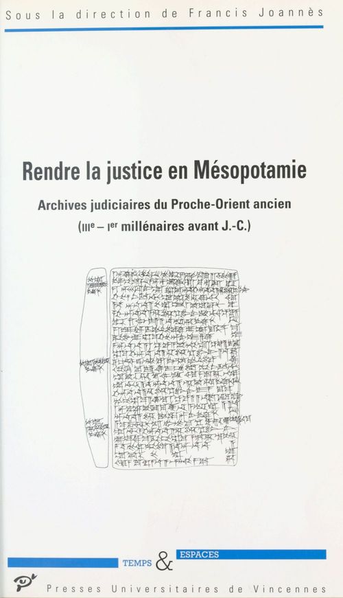ebook cover of Rendre la justice en Mésopotamie, by Collectif