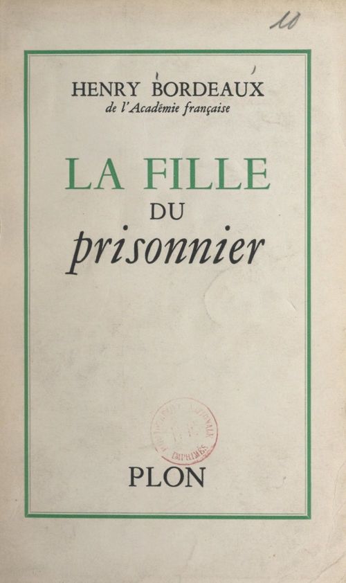Couverture ebook de La fille du prisonnier, de Henry Bordeaux