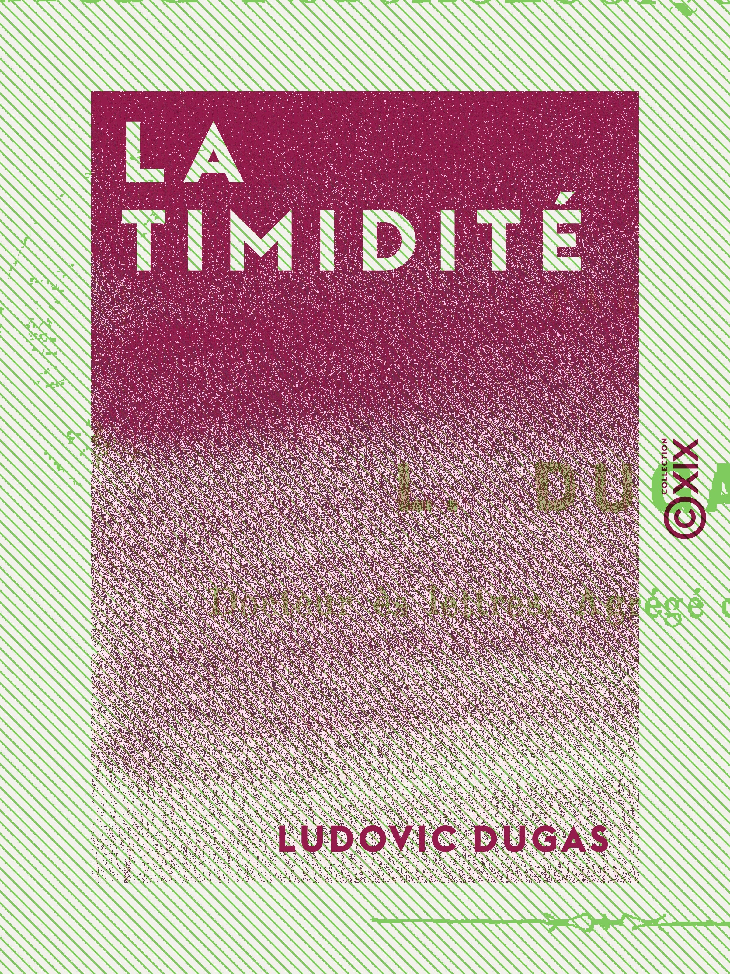 Couverture ebook de La Timidité, de Ludovic Dugas