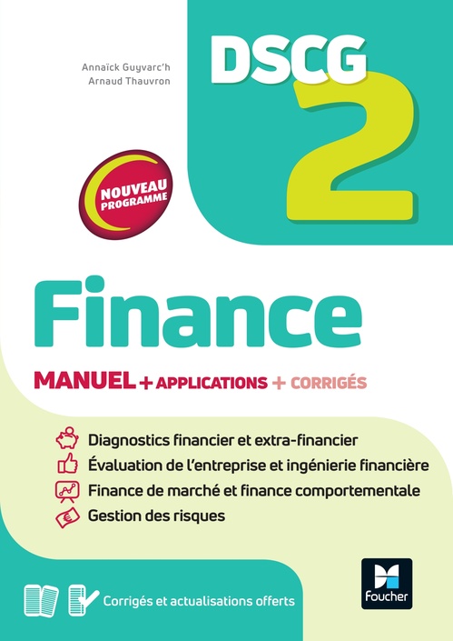Couverture ebook de DSCG 2 - Finance - Manuel et applications, de Annaïck Guyvarc'h, Arnaud Thauvron
