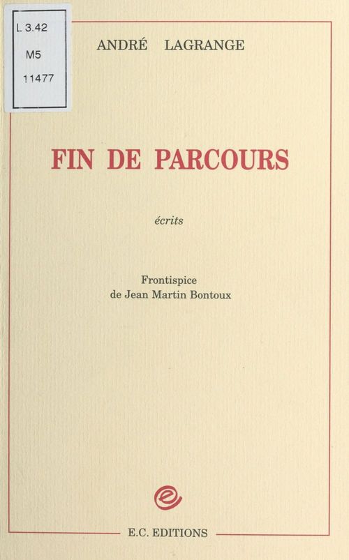 ebook cover of Fin de parcours, by Andre Lagrange