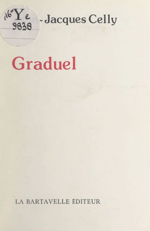 Couverture ebook de Graduel, de Jean-Jacques Celly