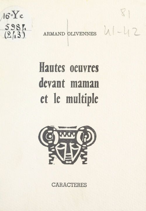 ebook cover of Hautes oeuvres devant maman et le multiple, by Armand Olivennes