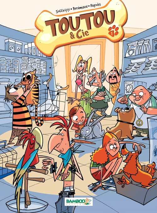 Couverture ebook de Toutou et cie - Tome 1, de Frédéric Brrémaud, Mathieu Reynès, Emanuele Soffritti