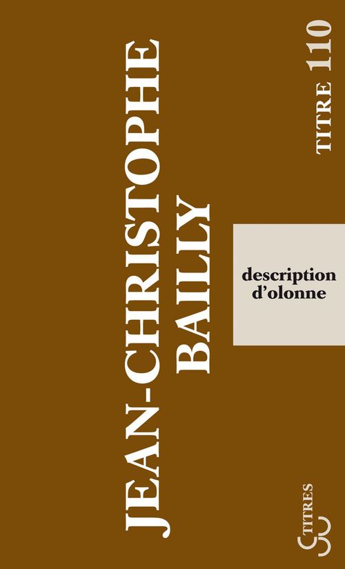 ebook cover of Description d'Olonne, by Jean-Christophe Bailly