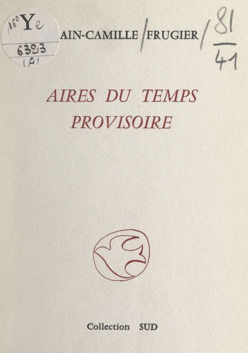 Couverture ebook de Aires du temps provisoire, de Alain-Camille Frugier