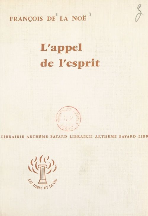 Couverture ebook de L'appel de l'esprit, de François  de La noé