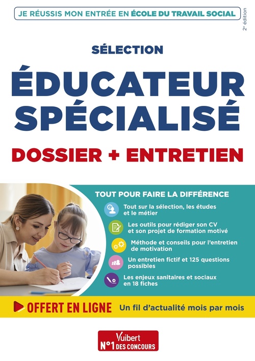 Couverture ebook de Sélection éducateur spécialisé - Dossier et entretien - Fil d'actu offert, de Marion Gauthier