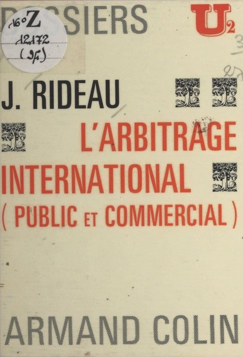 ebook cover of L'arbitrage international, by Joël Rideau