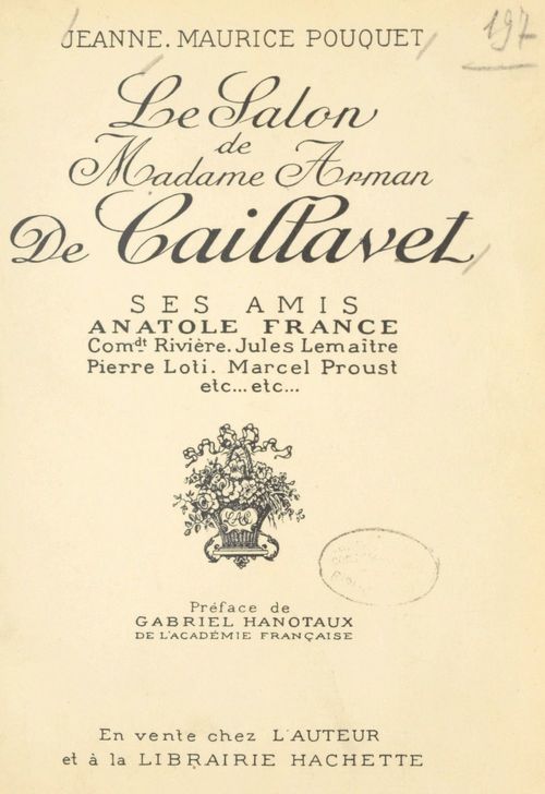 Couverture ebook de Le salon de Madame Arman de Caillavet, de Jeanne Maurice Pouquet